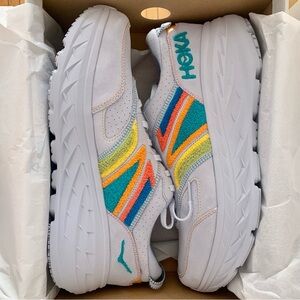 NEW Hoka One One Bondi L Embroidery Running Shoes Arctic Ice Atlantis Mens 14